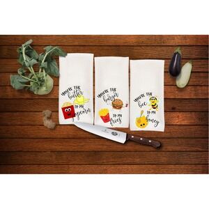 Kitchen towels set of 3, Mothers Day gift,  Set‎ of 3 Hand Towels,